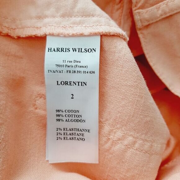HARRIS WILSON \ France Lorentin High Rise Crop Pants Pastel Pink Sz S - Picture 9 of 9